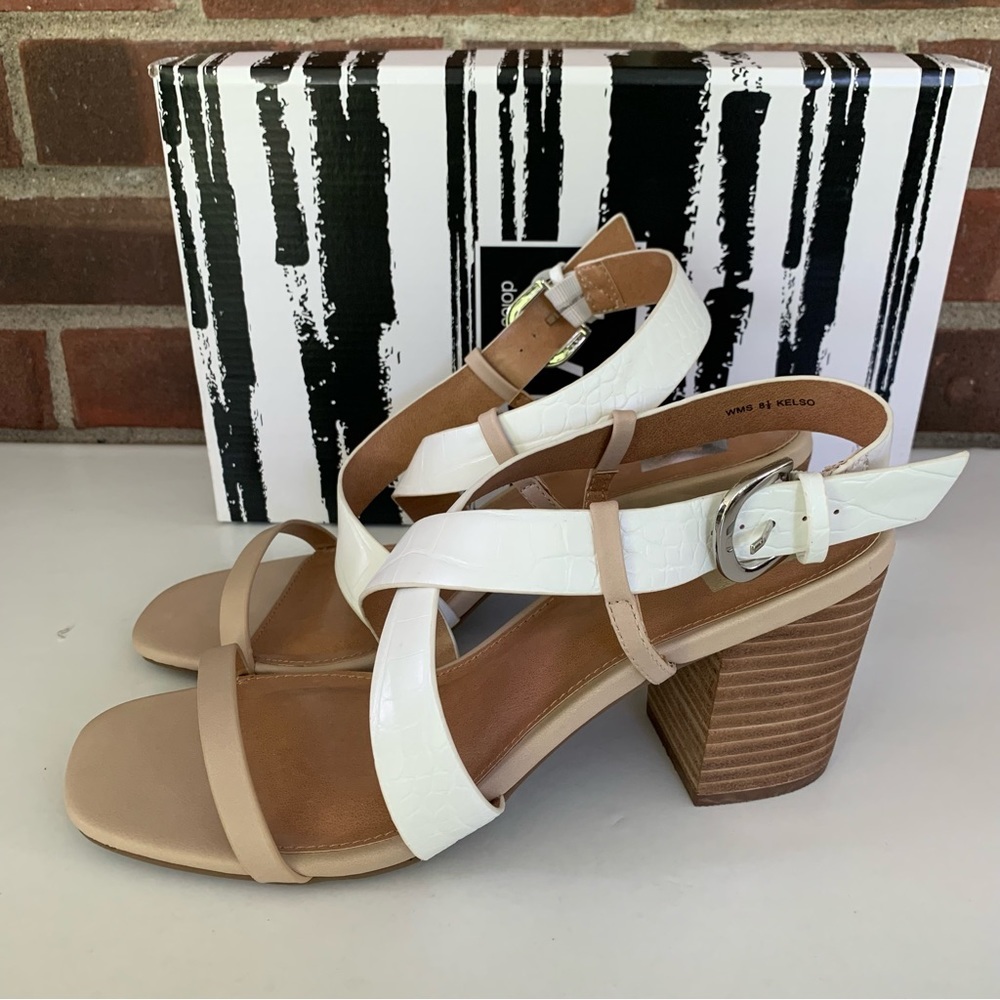DV By Dolce Vita Womens Kelso Synthetic Strappy block Heel sandals US 8.5 M - Picture 5 of 10